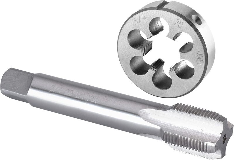 Burkit 3/4"-20 UNEF Tap and Die Set, 3/4 x 20 UNEF Machine Thread Tap and Round Die Right Hand - Image 1